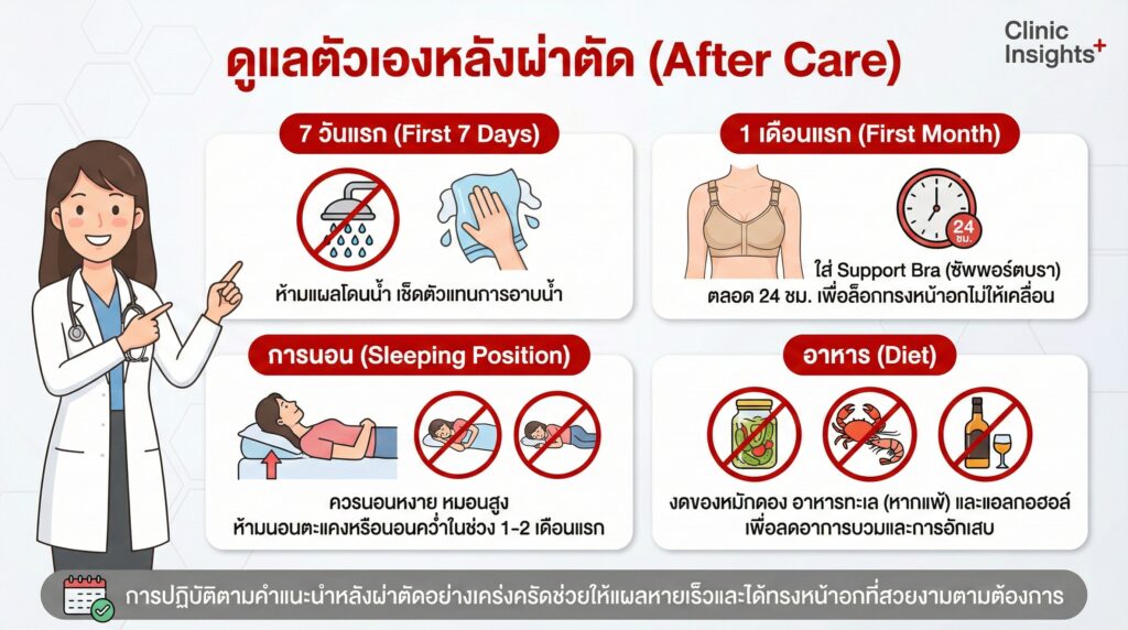ดูแลตัวเองหลังผ่าตัด (After Care)