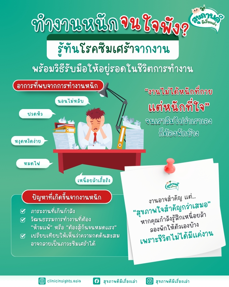 ทำงานหนักจนใจพัง_ รู้ทันโรคซึมเศร้าจากงาน และวิธีรับมือให้อยู่รอดในชีวิตการทำงาน