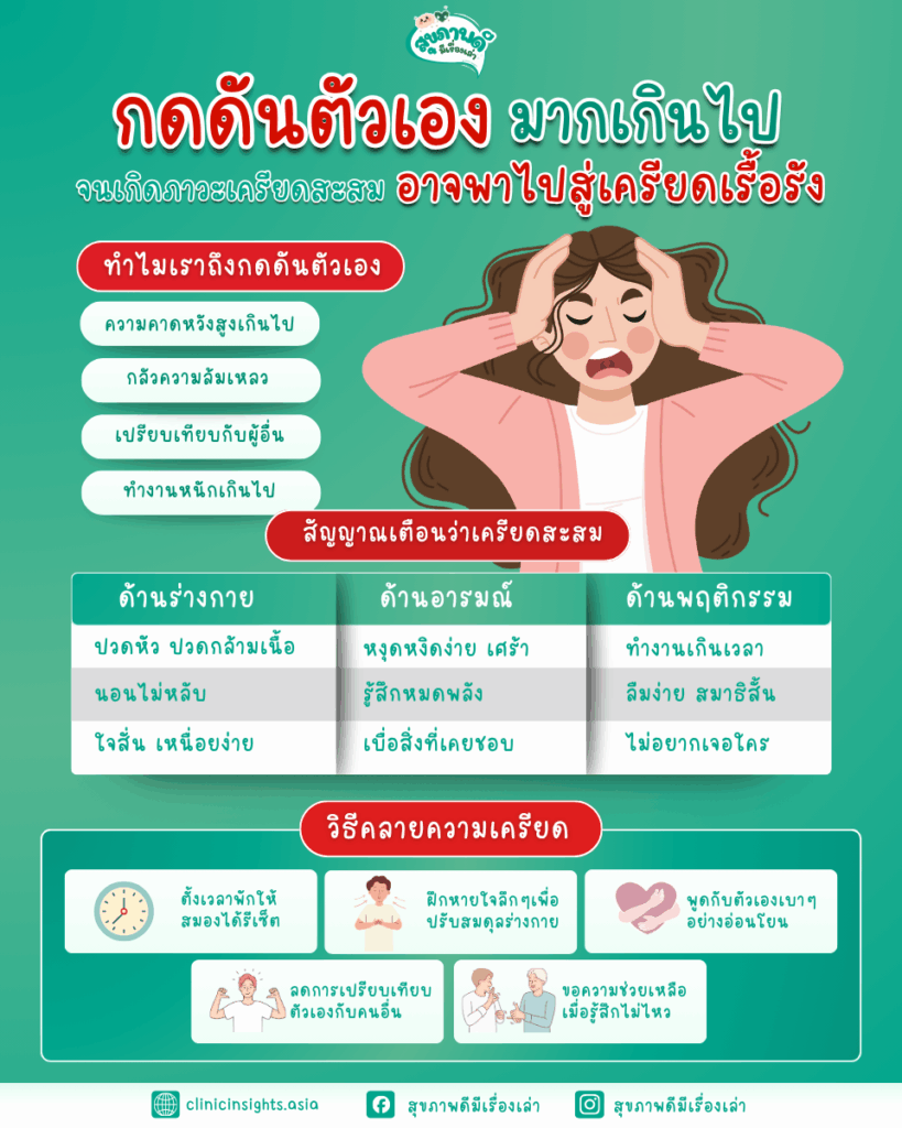 กดดันตัวเองมากเกินไป 