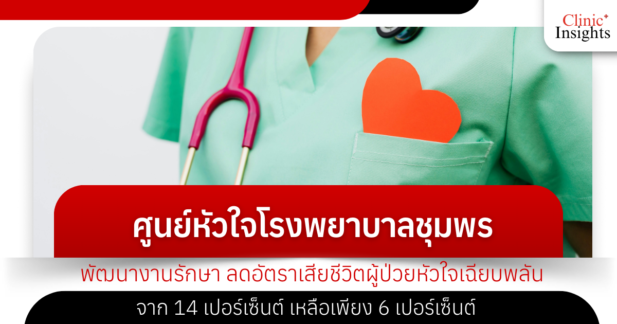 Chumphon Hospital's Heart Center has improved its treatment, reducing the mortality rate for acute heart disease patients from 14 percent to just 6 percent. They are preparing to open a stroke center in 2026.