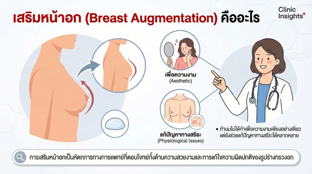 เสริมหน้าอก (Breast Augmentation) คืออะไร